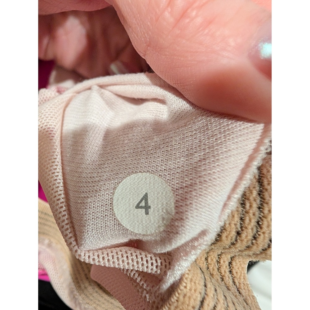 Lululemon Push‎ Your Limits Tank Top Womens Pink Activewear Bra Mesh - Size 4 - Picture 5 of 5